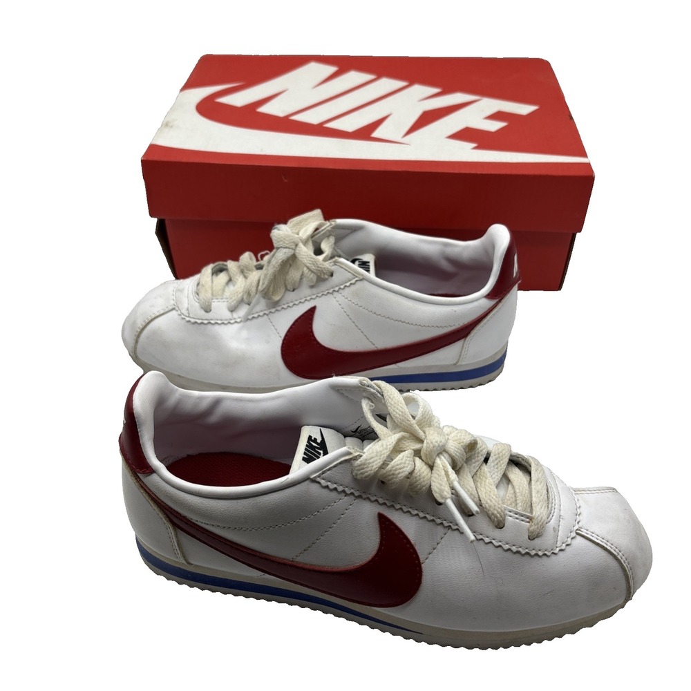 Nike Cortez Forrest Gump White Red Blue Sneaker 819719-103 Mens 5.5 Womens 7